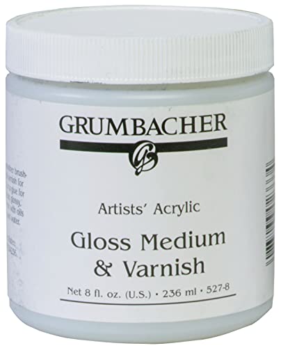 Grumbacher Acrylic Gloss Medium & Varnish 8 oz. jar