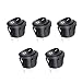 JeoPoom 5pcs Rotondo on/off Interruttore a Bilanciere, Mini Barca Interruttore Pulsante Interruttore a Bilanciere per Moto Auto Barca Elettrodomestici(10A/125V | 6A/250V)