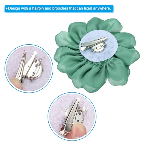 Image of PATIKIL Rose Flower Hair Clips, Fabric Brooch Pins for Women Wedding Party Dance Dress Clothes Accessories Valentine's Day Gifts