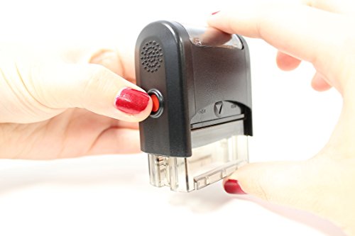 Entered - Excelmark Self-Inking Rubber Stamp - A1539 Blue Ink #TOP5