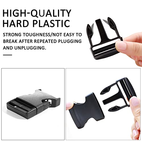 ZWZNBL 16pcs 20mm Black Plastic Replacement Buckles, Multi-Function, Suitable for Clothing Belts, Backpacks - Image 4