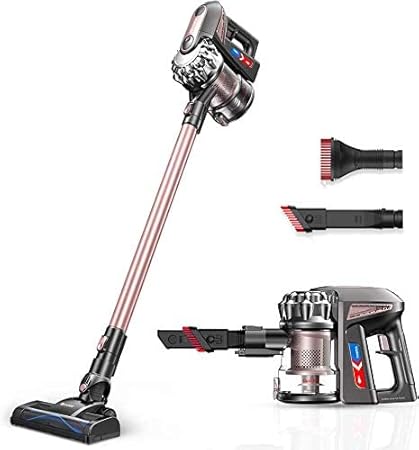 proscenic P8 Plus Cordless Vacuum Cleaner, 17000Pa Handheld Stick Vacuum Cleaner with Wall Mount and HEPA Filtration, Battery Removable, Two Speeds Suction Power, 35 Minutes Use Time (Red)