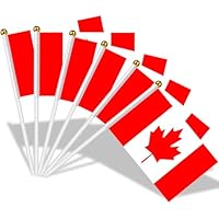 AhfuLife Bandera de Mano Canadá, 30 Piezas Bandera Canadá