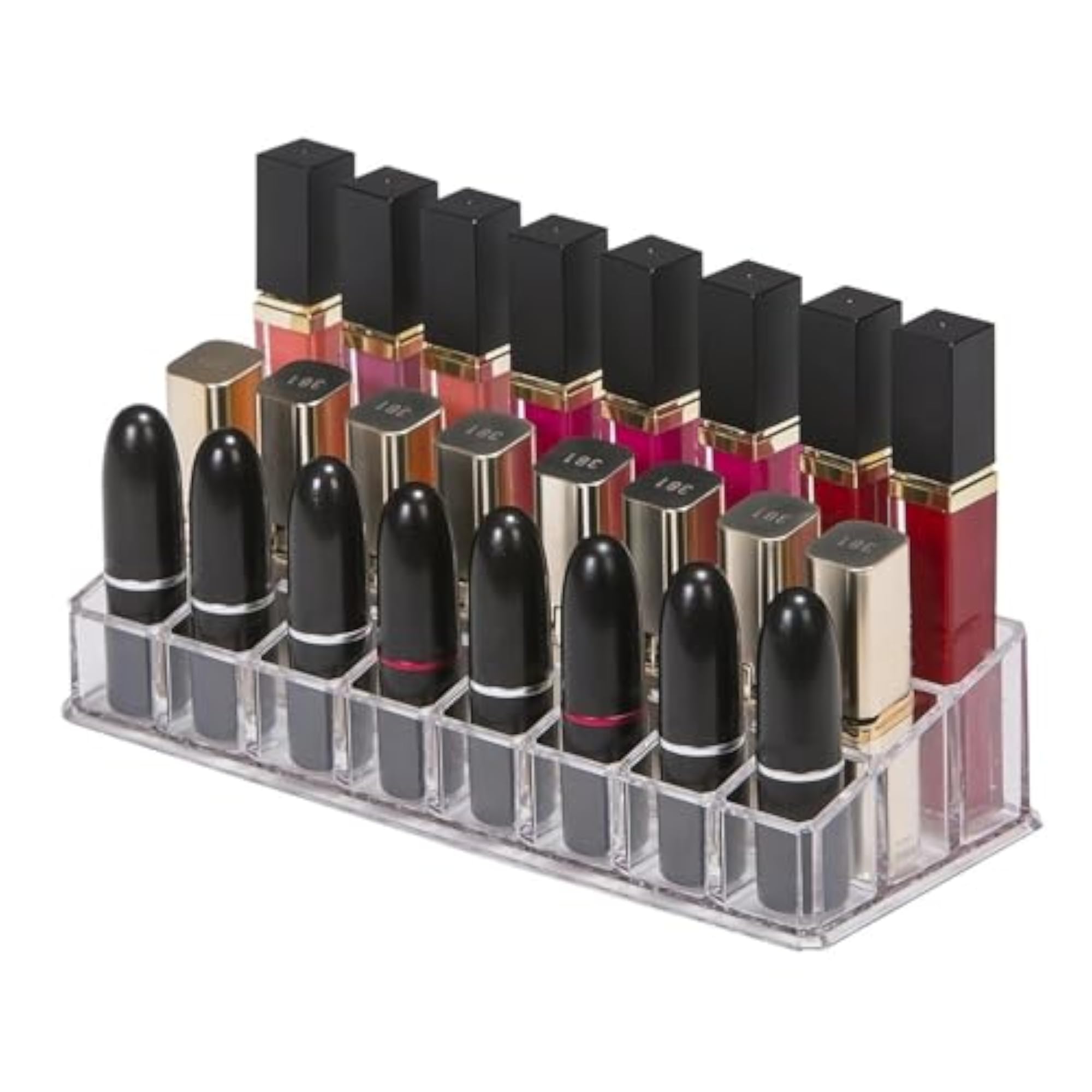 Acrylic 24 Compartment Makeup Lipstick Organiser