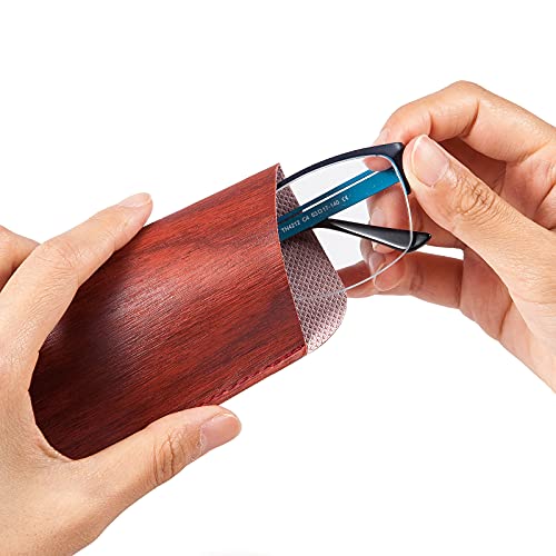 Image of TRIUMPH VISION 3 Pack Reading Glasses Pouch - Soft Eyeglasses Bag Portable Cloth Eyewear Case