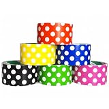 GiftExpress 6pk Assorted Colored Duct Tapes, Polka Dot Duct Tapes - Multi Purposes Bright Colors Tapes Great for DIY Decorative Art and Craft Home School Office 2' Roll