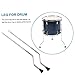 Levemolo Stainless Steel Drum Leg Replacement Percussion Instrument Part Stable Drum Accessories High-performance and Wear-resistant Design for -term Use and Easy Installation