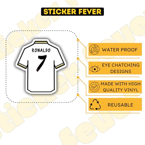 Image of Pack of 35 Random Hala Madrid Stickers for Laptop /Mobile /Mobile /Journal /Diary /Guiatar etc. (Pack of 35) (Hala Madrid)