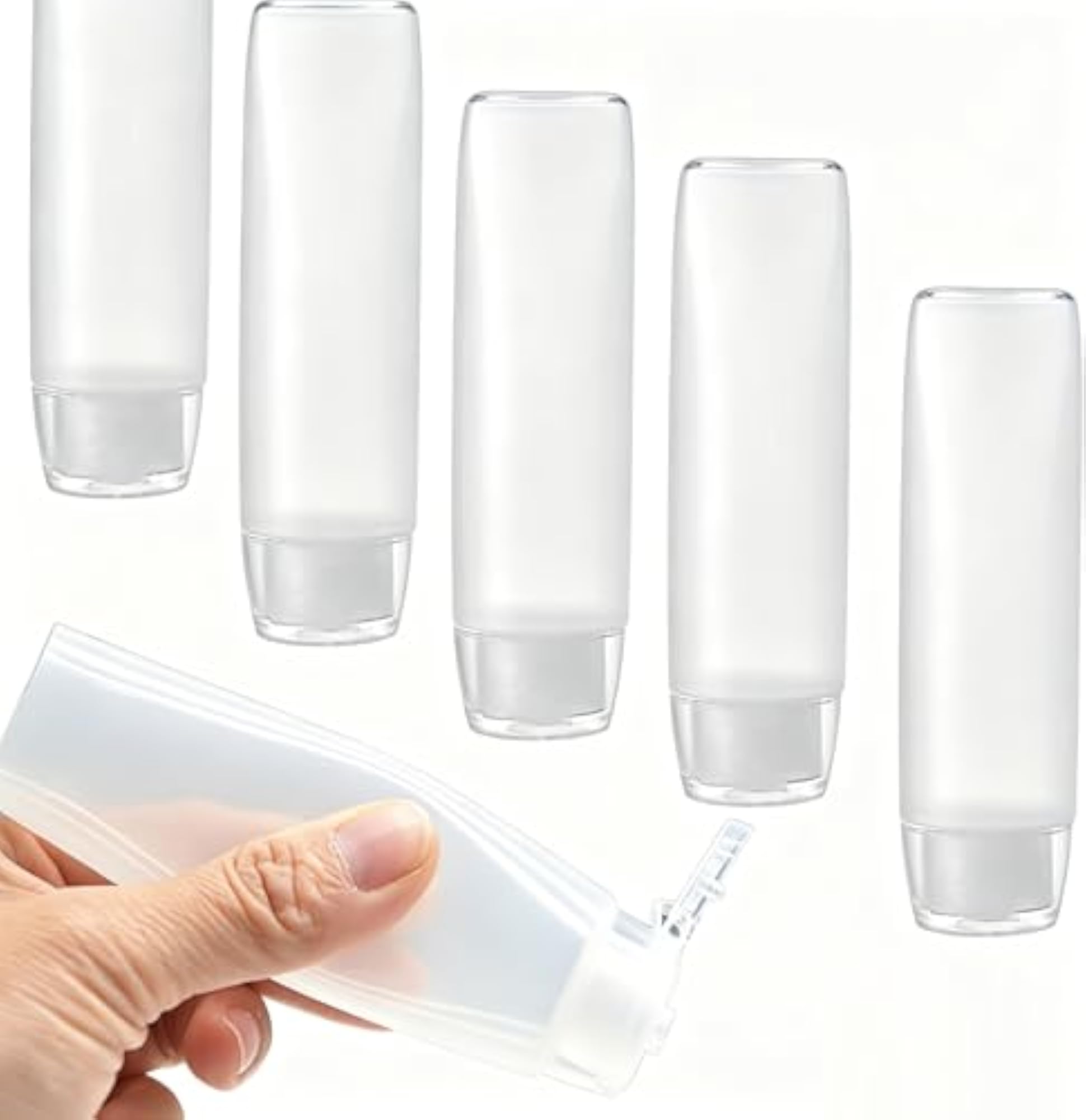 Travel Size 1oz Squeeze Bottles with Flip Cap