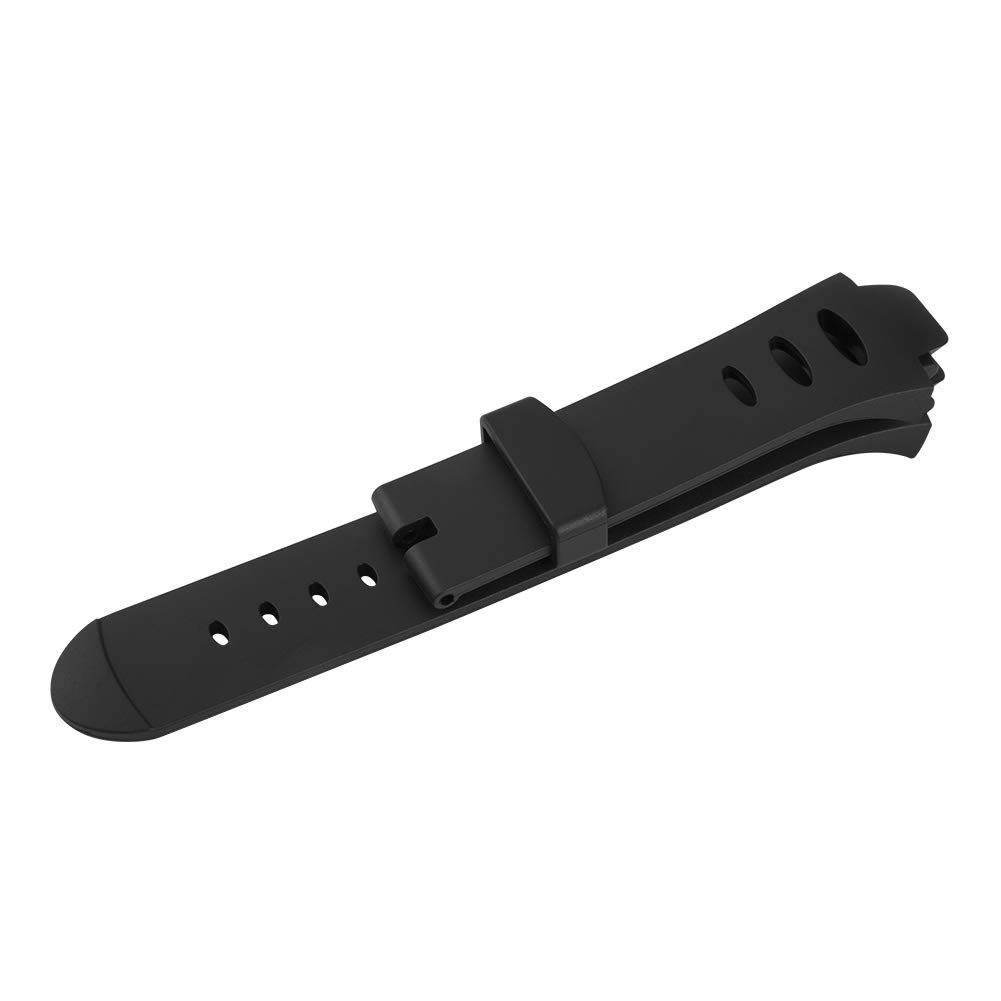 Bracelet de montre compatible avec Suunto Observer Tt St Sr G6 X6HRM - Bracelet de montre de rechange classique en caoutchouc souple - Boucle noir/argenté