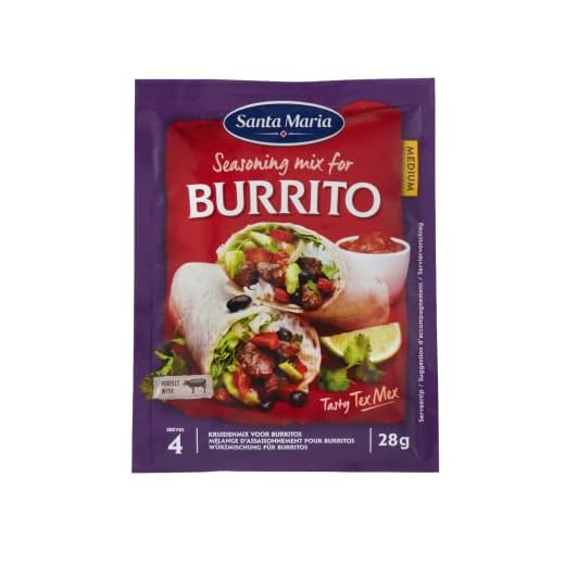 Santa Maria Busta Spice Mix kitoweo kwa Burrito (1 bahasha = 4 resheni) - 28 Gramu