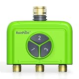 RAINPOINT Programador Riego WiFi 3 Zonas sin Hub, Retraso de Lluvia Automático para Jardín y Césped