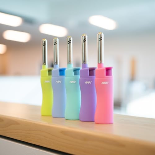 Encendedores MK 4 piezas con recarga y llama a prueba de viento miniatura 6