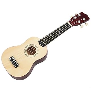 RIVNN Ukulélé soprano 53,3 cm à 4 cordes + corde + médiator pour débutants et enfants (naturel) - Les Beatles, Paul McCartney, John Lennon, RIngo Starr, George Harrison RIVNN Ukulélé soprano 53,3 cm à 4 cordes + corde + médiator pour débutants et enfants (naturel) – Image 2