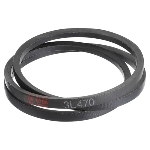 uxcell 3 Pcs 3L470 Classic Wrapped Rubber V-Belt, 47"(1194mm) Outside Circumference, 3L Profile V Belt 3/8" Width 7/32" Height