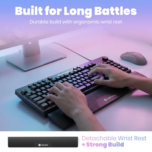 Image of Lapcare Thunder USB Gaming Keyboard, LIGHTSYNC RGB Backlit Keys, Spill-Resistant, Anti-Ghosting, Customizable Keys, Dedicated Multi-Media Keys - Black (LGK-111)