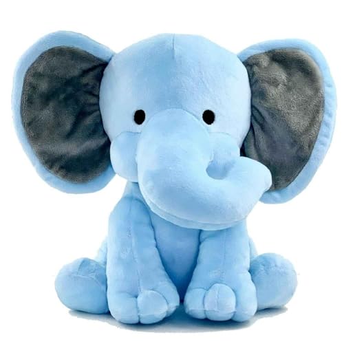 Image of DearJoy Cute Baby Elephant Soft Toy - Blue | 25 cm