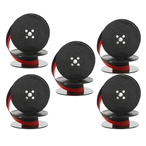 LALAFINA Cintas de Tinta Juego de 5 Doble Carrete Cinta Absorbente para Máquina de Escribir Manual Compatible con Máquinas de Marcas para Oficina y Uso