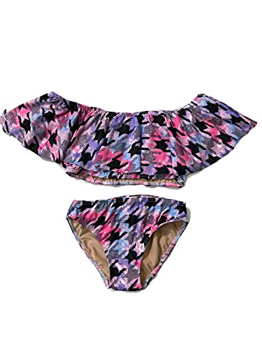 Image of Cheryl Creations Kids Girl's Cute & Comfortable Two Piece Ruffle Front Bathing Suit Bikini | Swimsuit