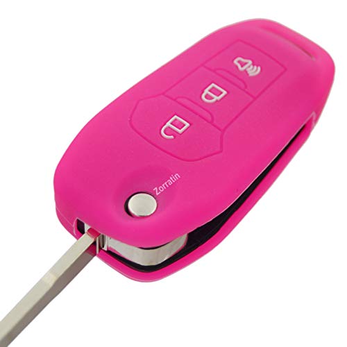 Image of Silicone Key Fob Cover Remote Protector for Ford F150 F250 F350 F450 F550 Raptor Ranger Transit Fusion Bronco EcoSport Escape Explorer Expedition Lightning Maverick XLT (Flip Key)