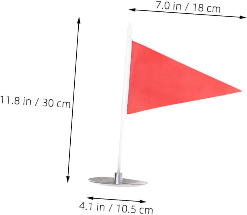 INOOMP 2sets Thickened Golf Hole Cup and Flag Portable Putting Aid for Training Compact Easy to Clean High Accessories