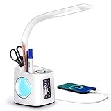 【HOCHWERTIGEN MATERIALIEN】-- Diese Led Schreibtischlampe besteht aus umweltfreundlichem ABS-Material, hochwertige LED-Lampen simulieren natürliches Licht, einheitliche und weiche Lichtwirkung, blendfrei, Linderung visuelle Müdigkeit, schützen Sie die Augen, kann als Nachttischlampe, Leselicht, Stimmungslicht. Beachtung!!! Bitte entfernen Sie den Isolierstreifen in der Batterieabdeckung.