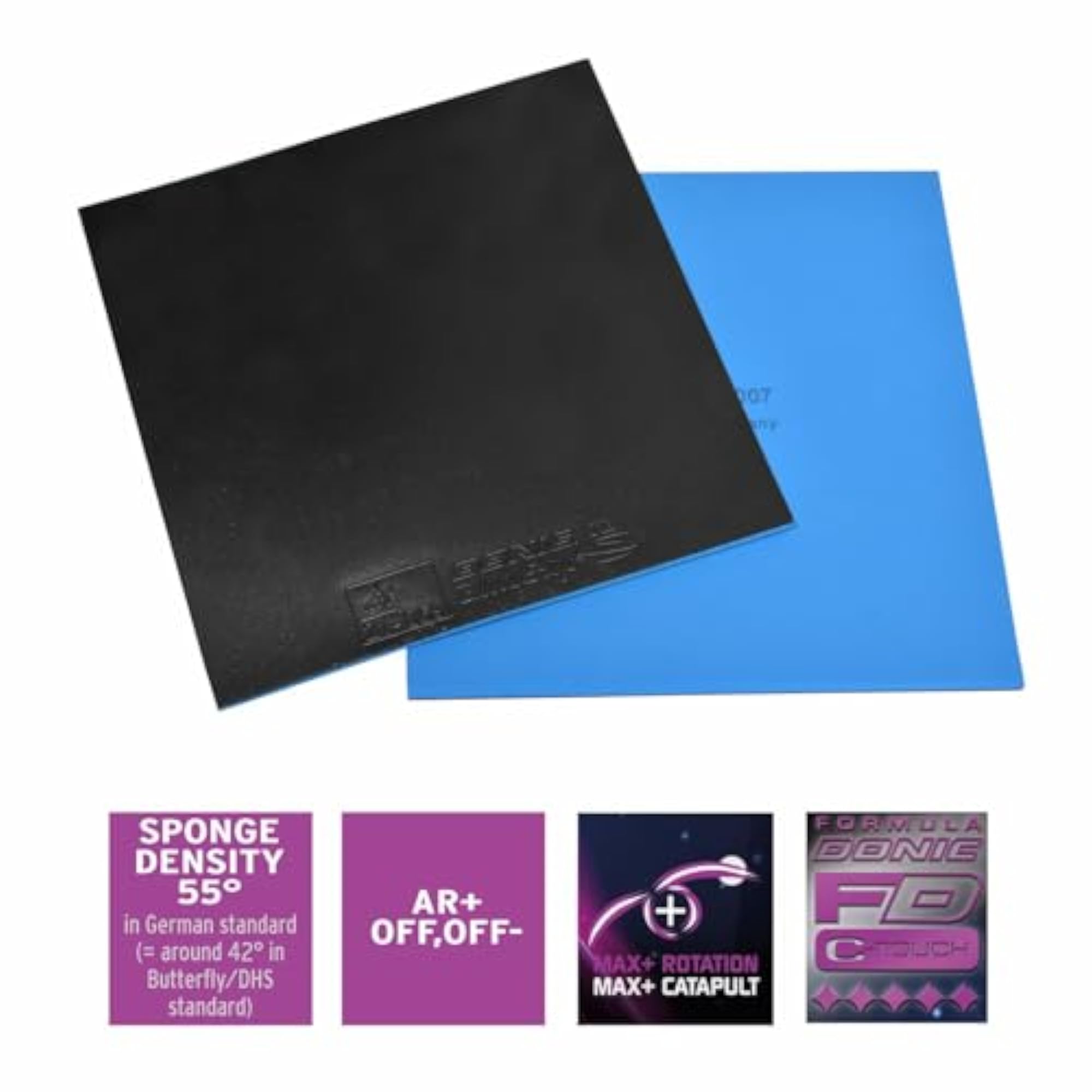 Bluegrip J1 Max Table Tennis Rubber, Black