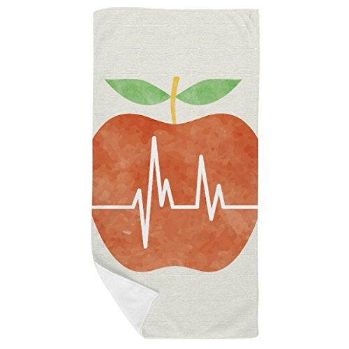 Serviette de bain motif électrocardiogramme DIYthinker 35x70cm douce - 2