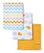 SpaSilk Baby Infant 3 Pack 100% Cotton Burp Cloths, Grey Safari, One Size