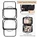 OCHEAL Clear Makeup Bag, Double Layer Cosmetic Bag, Large Capacity Minimalist Cosmetic Case for Women Travel Beauty Essentials, Multiple Compartments Makeup Case Organizer Zipper Pouch -Clear
