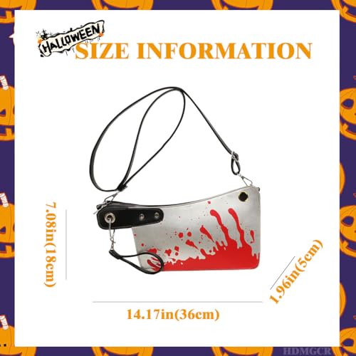 Halloween Crossbody Bag Pu Leather Spooky Skeleton Ghost Purse Gothic Shoulder Bag for Women4