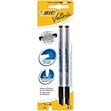 BIC Velleda 1721 Feutres Effaçables à Sec   Noir, Blister de 2