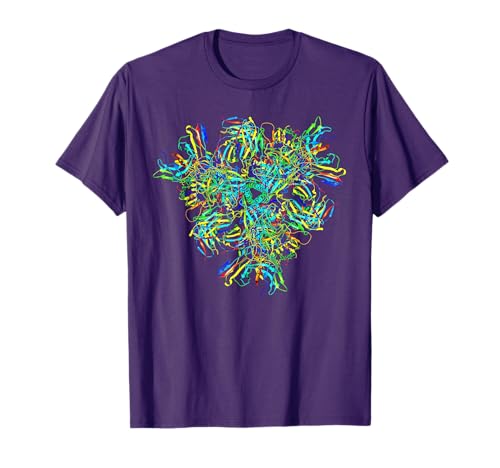 Biologie Biochemie Wissenschaft Geschenkideen Biochemistry Virus Protein Molecule HIV Antibody Complex T-Shirt