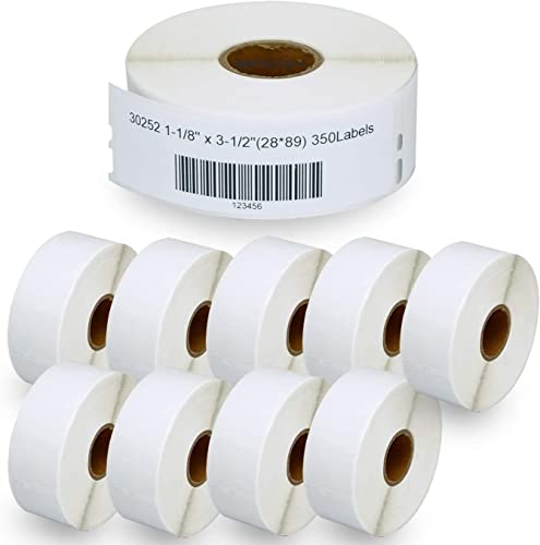 Celestial Printing - 1-1/8" X 3-1/2” Labels For Dymo 30252 Lw Mailing Address Labels | 10 Rolls Case | 350 Labels Per Roll | Compatible With Lw Mailing Address Labels For Labelwriter Label Printers #TOP23