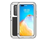 señal normal. LOVEMEI Potente Funda Impermeable de Metal para Huawei P40 Pro Funda con protección de Cuerpo Completo Funda para teléfono a Prueba de Golpes