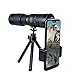 Produktbild HCYEFG 4K 10-300X40Mm Super-Telezoom-Monokular-Teleskop, Monokular Teleskop Smartphone, Mit Smartphone Adapter Stativanzug Zum Wandern Camping Vogelbeobachtung Männer