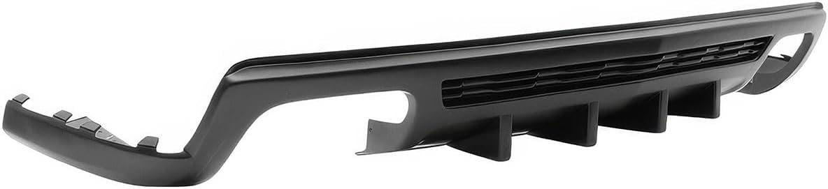 Custom Fit Rear Diffuser Compatible with 2010-2013 Chevrolet Camaro ZL1 Models Only, IKON Style PP Rear Bumper Lip Splitter Spoiler Unpainted Black