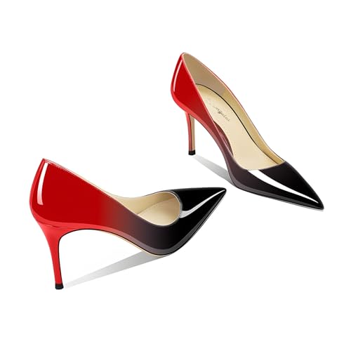 Image of Women's Pointed Toe Stiletto High Heel Pumps 3.15IN Slip-On Party Wedding Evening Shoes