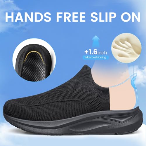 Men's Hands-Free Slip On Walking Shoes Non Slip Lightweight Comfortable Tennis Workout Sneakers3