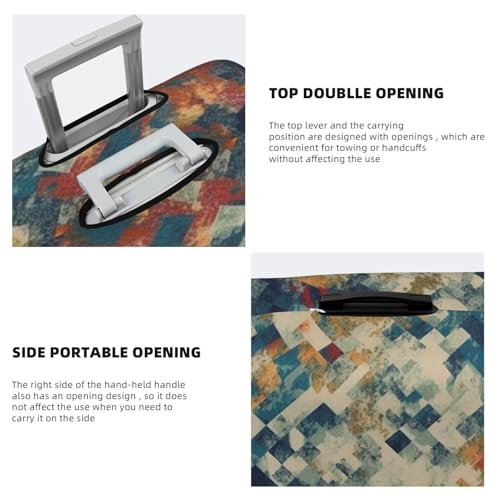 Travel Luggage Covers For Suitcase, Abstract Modern Elastic Suitcase Protector Washable Anti-Scratch Suitcase Baggage Cover Luggage Protector Fits 18-32 Inch Luggage4