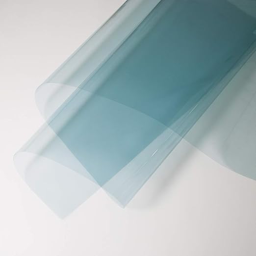 SW 80% VLT Nano Ceramic Car Front Window Film, 99% Anti UV Heat Insulation Sun Blocking Solar Window Tint, Transparent Blue, 20Inch X 10Feet