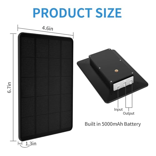 Solar Panel for Trail Camera, Solar Charger Kit with Built-in 5000mAh Rechargeable Lithium Battery - Output: 12V/1A, 6V/1.5A, IP66 Waterproof Portable Outdoor Power Supply Kit - Image 6