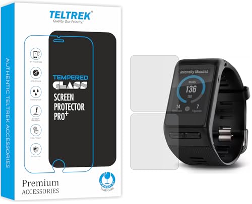 Image of TELTREK Screen Protector Compatible With Garmin VivoActive HR Smartwatch, Full Hydrogel TPU Screen Guard not a Tempered Glass (Pack of 2)