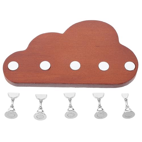 minkissy base de práctica de manicura coche de gatillo base del estante de exhibición base de madera uñas de gel prensa en soporte de uñas presione sobre el soporte de las uñas aleación