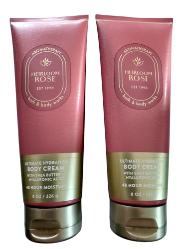 Bath & Body Works Aromatherapy Heirloom Rose Ultimate Hydration Body Cream 8 Ounces Pack of 2