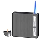 Torch Lighter, Creative Jet Flame Portable and Adjustable With Automatic Regular Case, Refillable Butane for Outdoor Camping Hiking (Without Butane) - Big Size