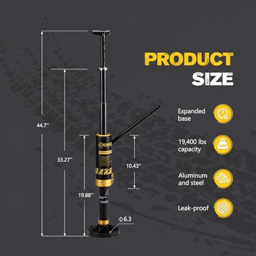 Image of BUNKER INDUST Portable Hydraulic Jack Lift Recovery Jack with Lift Mate, 19,400 lbs Lifting Capacity Compatible with SUVs, Off-Road Vehicles