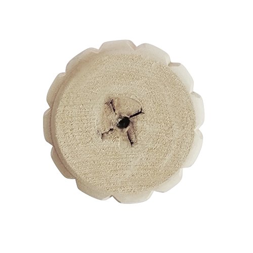 Btibpse Wooden Furniture Legs 3'' Unfinished Bun Feet for Sofa, Chair, Loveseat, Ottoman, Dresser Foot Set of 4