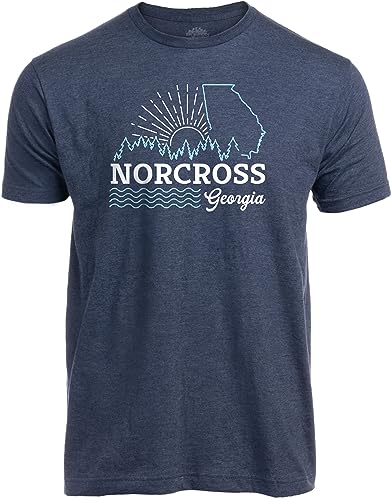 Norcross, GA | Georgia Tee Peach State Southern Hometown Pride T-Shirt for Men Women - (Adult,S)