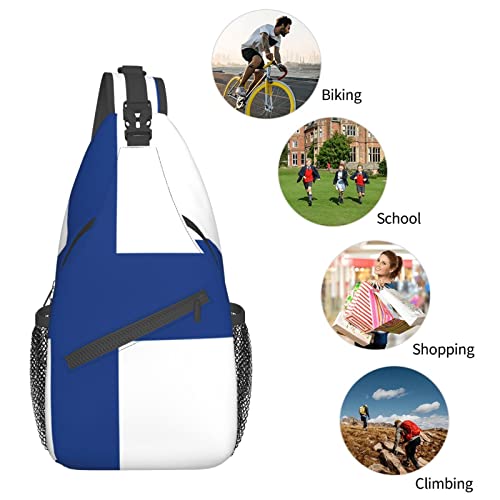 Mochila Bandolera Unisex Negra para Senderismo miniatura 7
